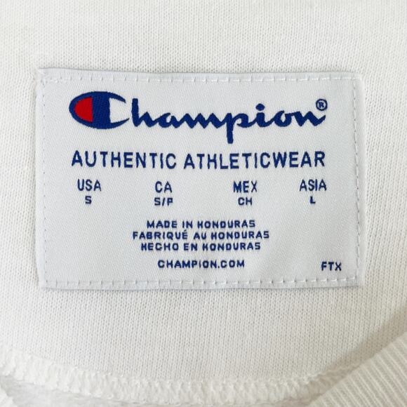 NWT Champion Women's Powerblend Graphic Pullover Sweatshirt White Small Active - Picture 7 of 9